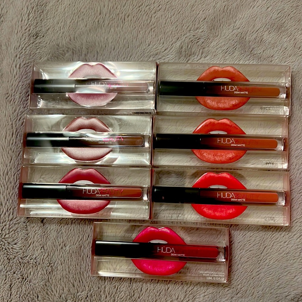 7 New Huda Beauty Demi Matte Cream Lipsticks